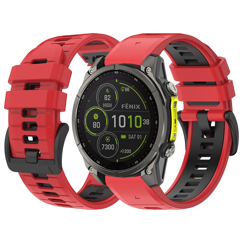 

Replacement band For Garmin Fenix 8 Pro 51mm 47mm E 7 7X/Epix Gen 2/D2 Mach 2 1 Fenix8 AMOLED 22mm 26mm Sport silicone strap QuickFit 22mm красный черный