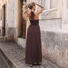 Vestido Retro de Lunares Halter - Sexy Ajustado, Escote en V Profundo, Moda Femenina Verano 2026