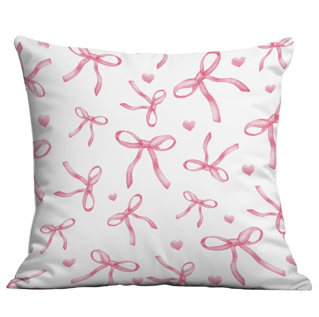 New Pink Creative Bow Small Fresh and Cute Home Living Room Bedroom Cushion Pillow Case Decoration