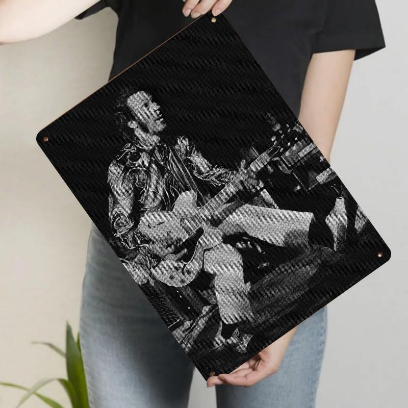 

Rock Guitarist Metal Tin Sign Vintage Music Poster Wall Art Decor for Living Room Bar 20x30cm（7.8x11.8inch）