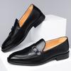 Luxury Trend Designer New Black Brown Patent Leather Casual Shoes For Men Monk Strap Loafers Formal Wedding Dress Homecoming