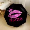 Royal Lip Design Customize Your Name Automatic Folding Umbrella Compact Lightweight For Outdoor Adventurest55