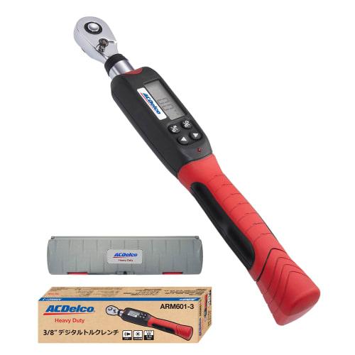 ACDelco 3/8" (9.5mm) Digital Torque Wrench, 5-50Nm Torque Range, Built-in Buzzer and LED Warning Light, ISO 6789 Calibration Certificate Included, for