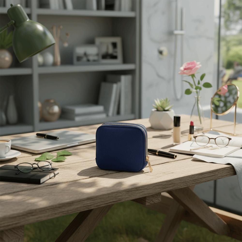 Sac de Rangement pour Bijoux Double Couche Boucles d'Oreilles Velours Porte-Bijoux Pochette Sac d'Emballage pour Bijoux Vacances