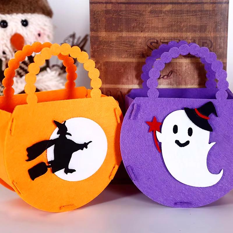 

Halloween Trick Or Treat Halloween Supplies Bat Shape Candy Tote Bag Halloween Candy Bags Party Supplies Multicolor A чорний