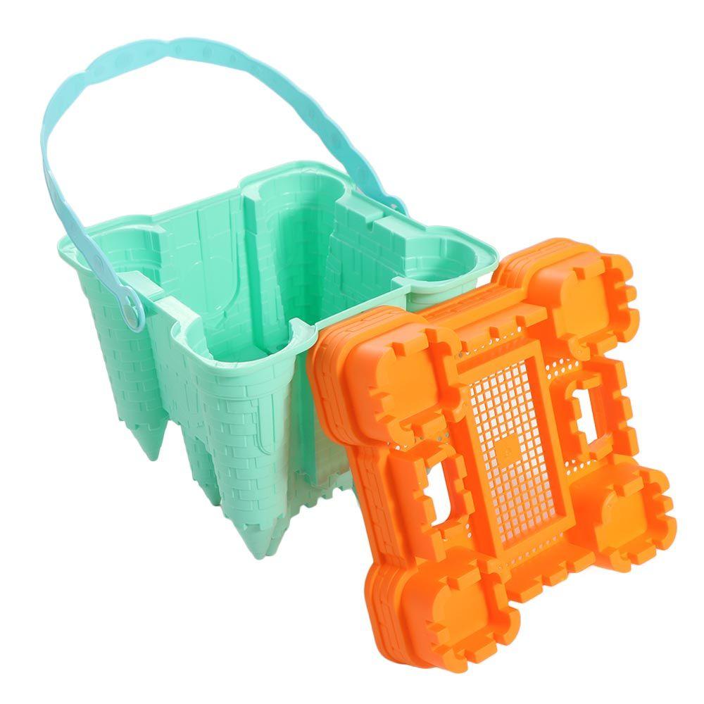 Summer Toys Beach Sand Toys Set Beach Accessories Yellow Castle Sand Mold Toy Fun Plastic Castle Bucket Play Sand Set