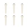6pcs/lot White ABS Plastic Top Black Dot Acoustic Guitar Bridge Pins