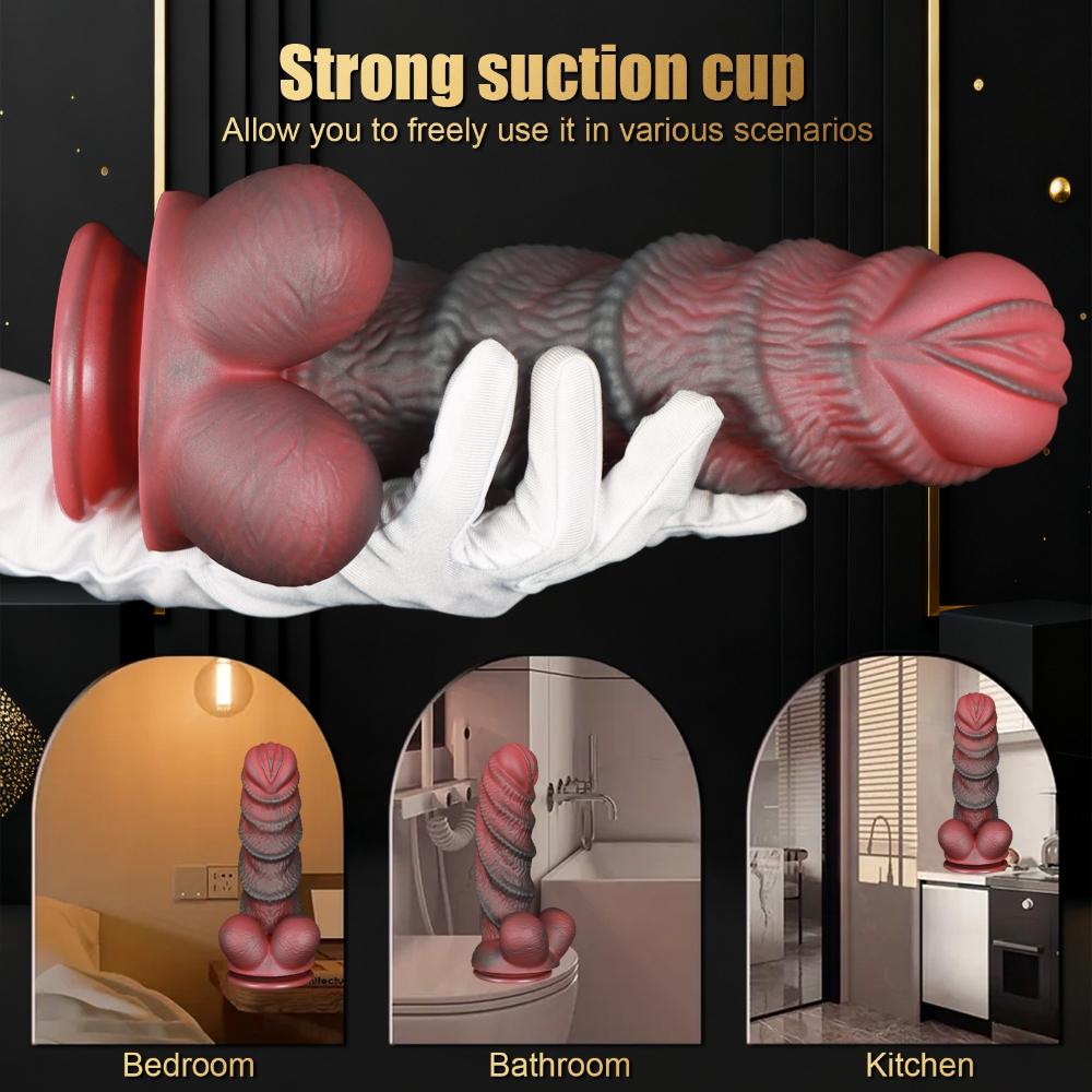 Realistic Dildo for Women, Liquid Silicone Adult Sex Toy, Penis Male Masturbator, G-Spot and Anal Stimulation for Couples Solo Play