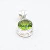 Natural Peridot Pendant-Handmade Silver Pendant-925 Sterling Silver Pendant-Oval Peridot Pendant-Anniversary Pendant-August Birthstone