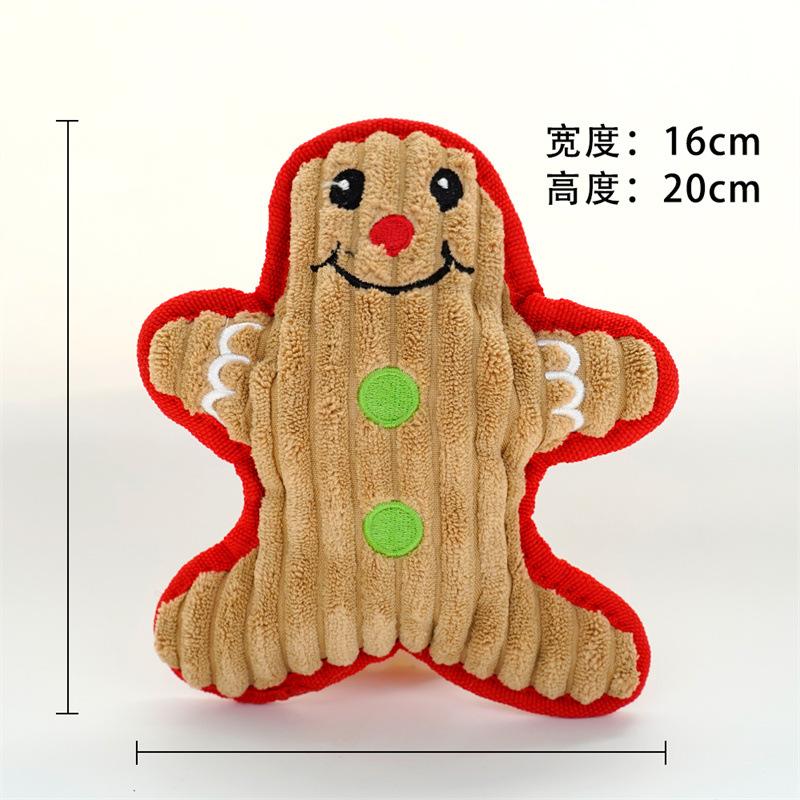 Pet Christmas Dog Amazon Popular Plush Cat Sound Resistant Grinding Teeth Relief Dog Cat Toys