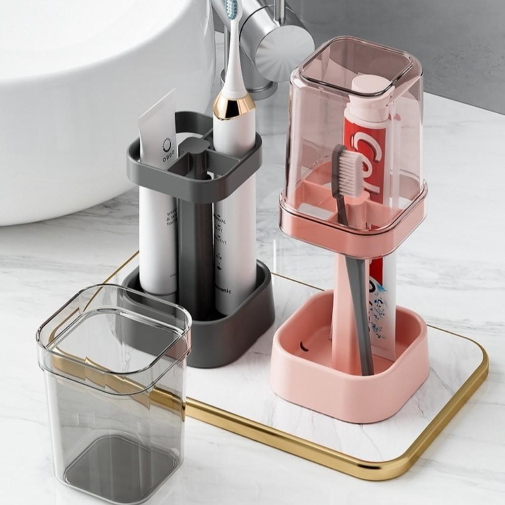 All-in-One Mouthwash Cup with Lid Toothbrush Organizer Simple Toothpaste Rack Couple
