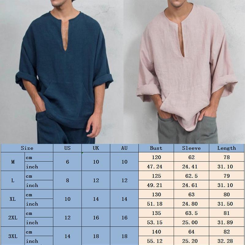 Premium Men's Long Sleeve Linen Shirt With Loose Fit For Casual Summer Comfort
