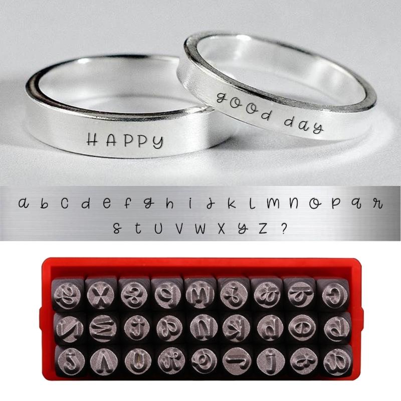 Professional 3mm Steel Letter Number Stamper Metal Handle Leather Punches Carving Tool For Leather Craft Jewelry Making