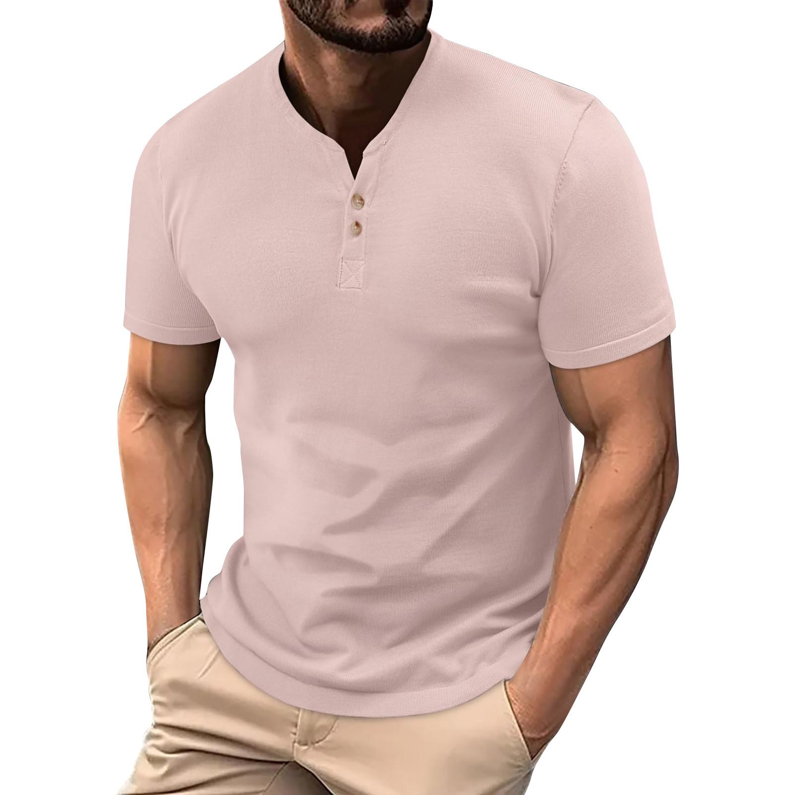 

Мужская рубашка с коротким рукавом и завязками One Size розовый