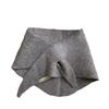 Triangular Knit Scarf with Knotting Cross - Versatile Korean Style Women's Shawl and Neck Protector