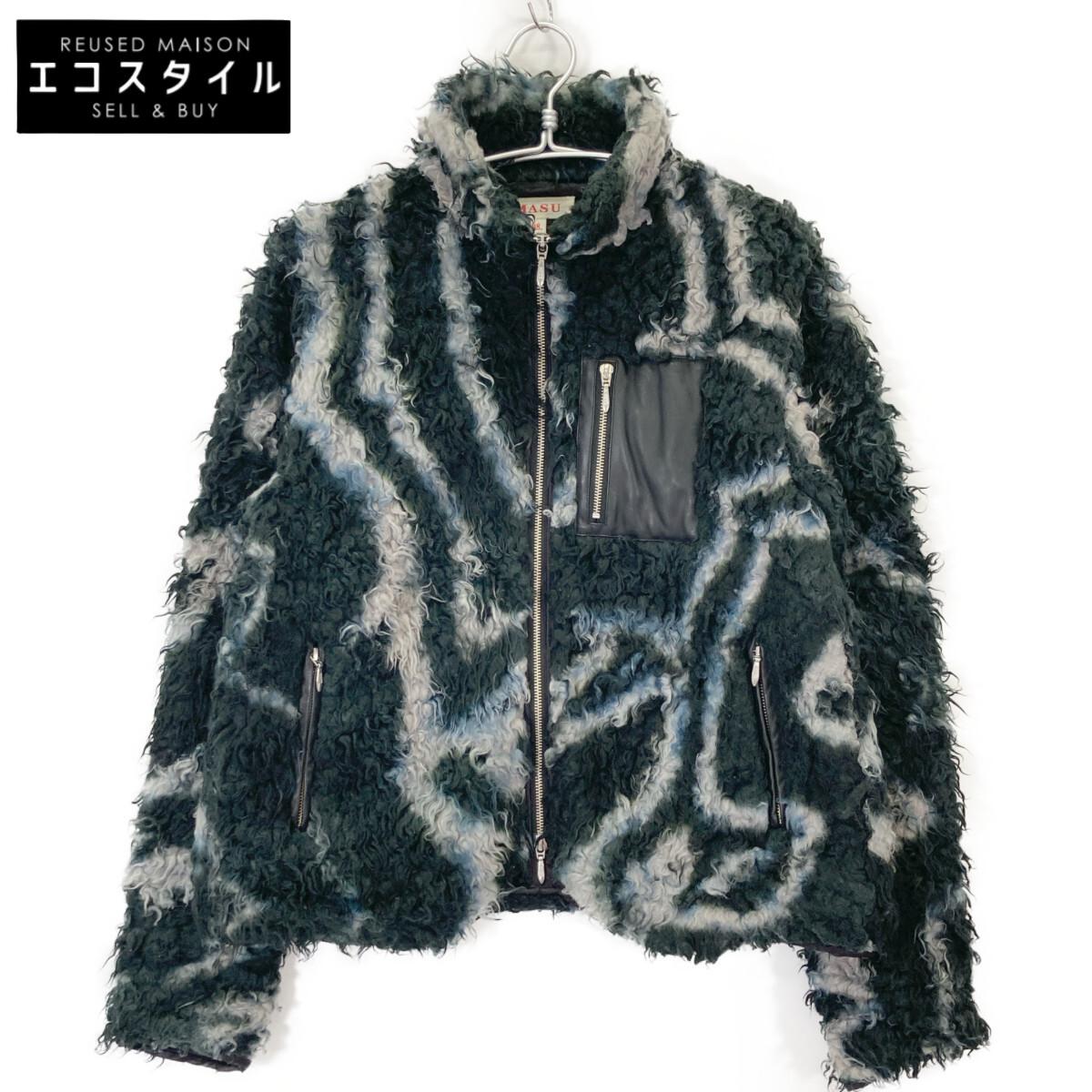 

MASU 2022 MVFW-BL0622 FUTURE X Faux Fur Jacket Jacket 48 black/navyUsed