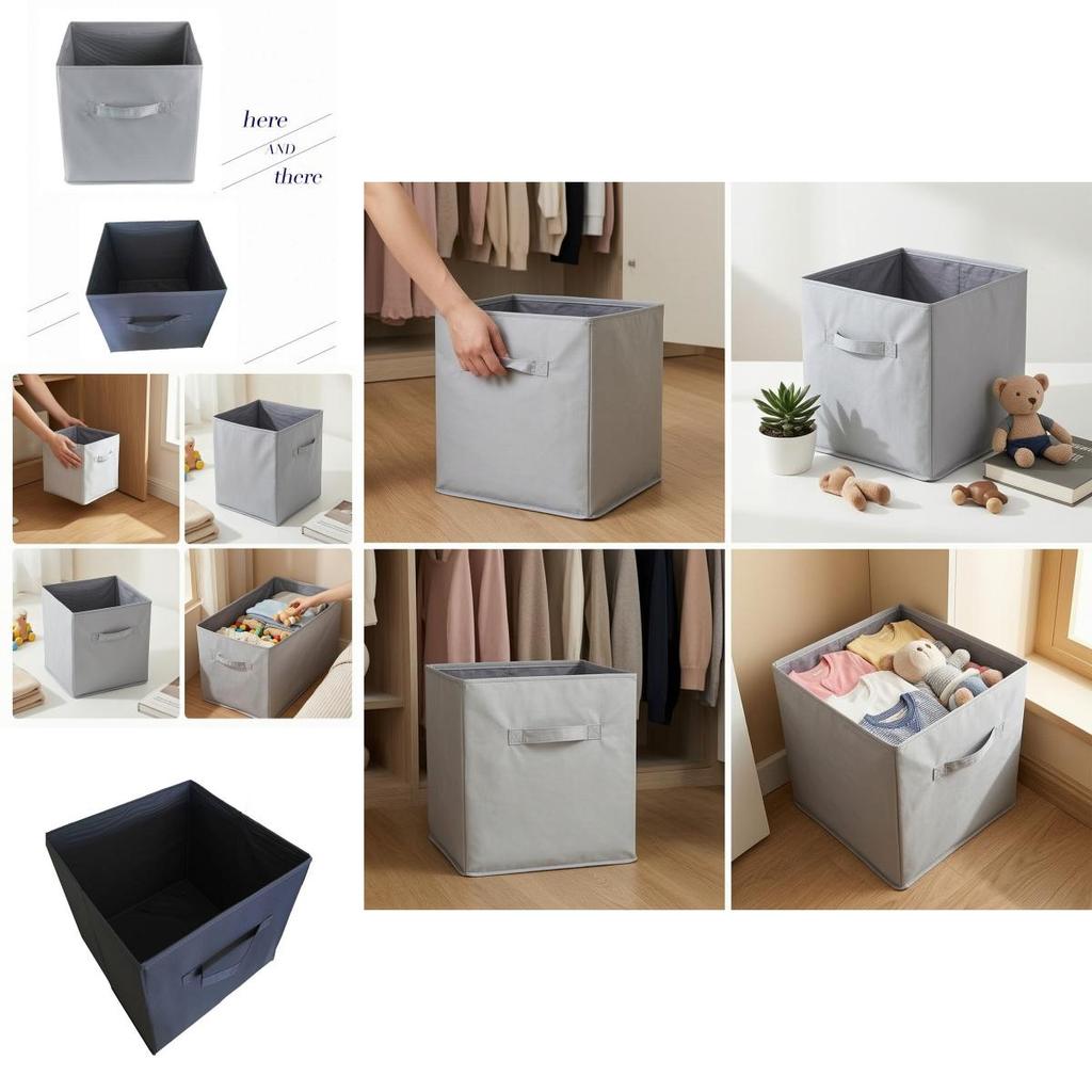 Toy And Clothing Storage Bin Oxford Cloth Handheld Container For Home Use