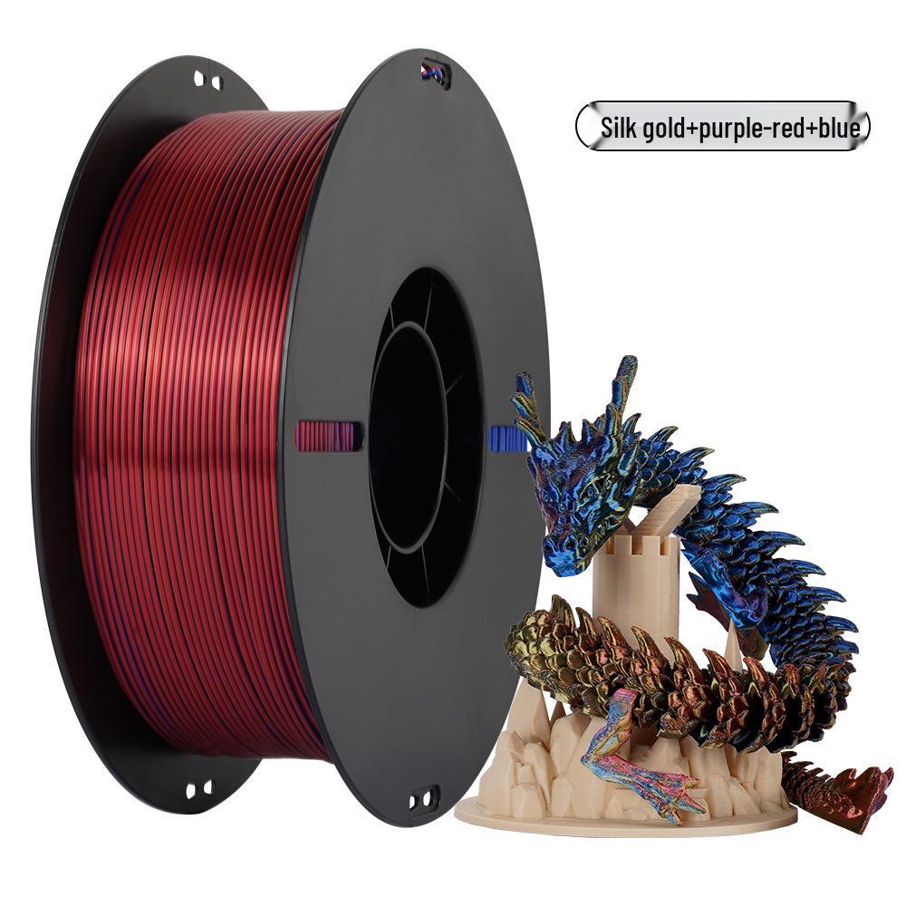 Filamento para Impressão 3D PLA Bicolor Ornamento de Dragão, 1KG - Acabamento Seda