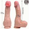 35cm Oversized Realistic Dildo, Huge Mushroom Head Soft Silicone Penis, 4 Colors Available, Wearable Harness Compatible, Lifelike Adult Toy