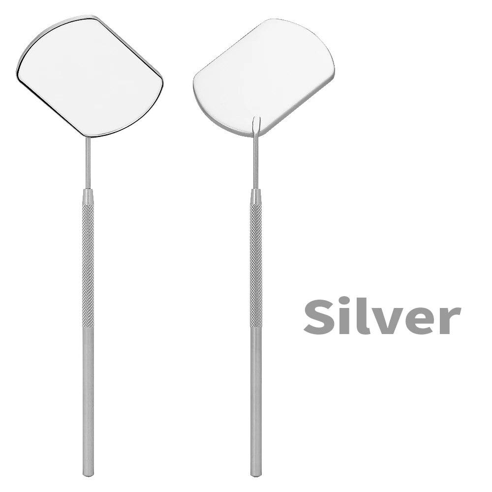 1 Pcs Grafting Eyelash Extensions Checking Mirror Stainless Steel Material Hand Held Makeup Tools Supplier