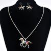 Animal Horse Pendant Necklace With Colorful Oil Drop Design For Women Summer Fashion