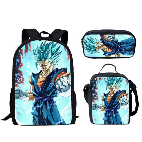 Dragon Ball Backpack Set With Large Capacity Nylon School Bag And Pencil Case For Students