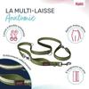 Laisse Multifonctions - HALTI - Anatomy - Réfléchissante - Élastique Absorbant - 2 mètres
