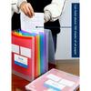 A4 Multi-Layer Portable Student Subject Classification Book Large Capacity Test Paper Storage Bag Info Booklet Office Document Contract Data Packet