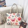 Ethnic Style Canvas Shoulder Bag With Bright Print For Daily Use