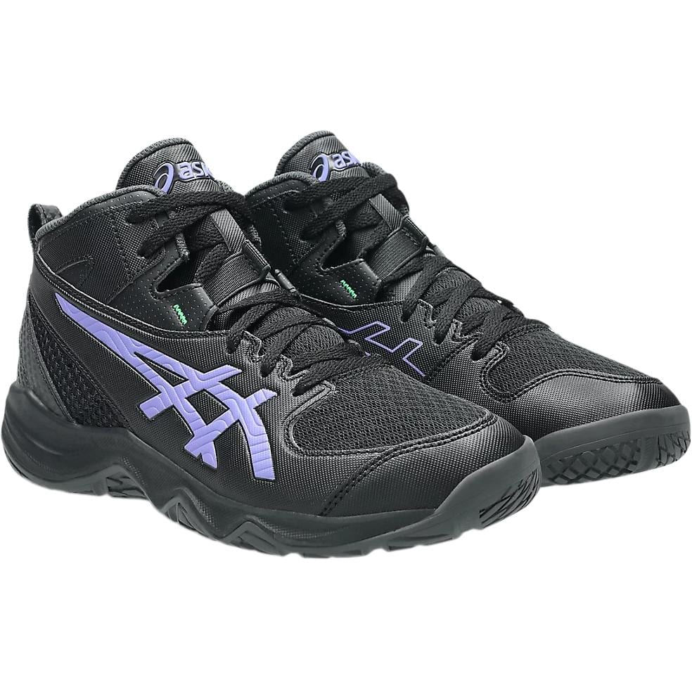 ASICS DUNKSHOT MB 10 Support Mid top Children's Basketball Shoes Black Purple Kids' 1064A019-002
