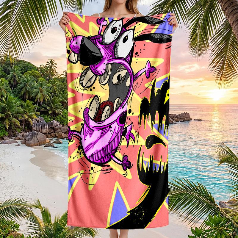 Large Beach Towel Quick Dry Absorbent Towel For Beach IndoorCourage the Cowardly Dog