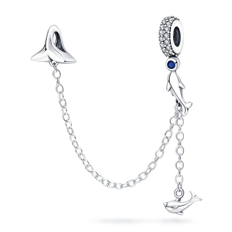 copper Seashell Dolphin Mermaid Tail Blue Charm Bead Charms Compatible With Authentic Bracelets Do It Yourself Fashion Jewellery Sea Charm Bead Charms