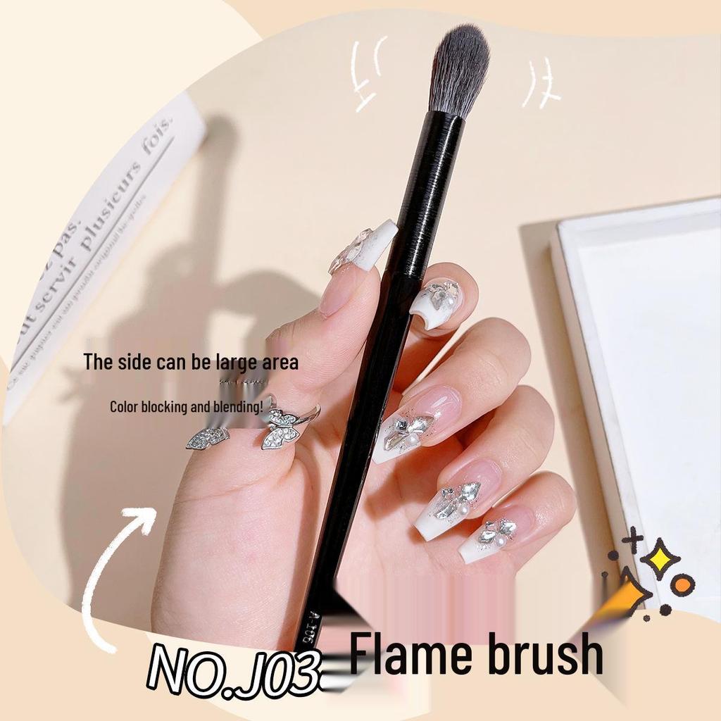 JONBOS Wooden Handle Blending & Highlight Makeup Brush Set