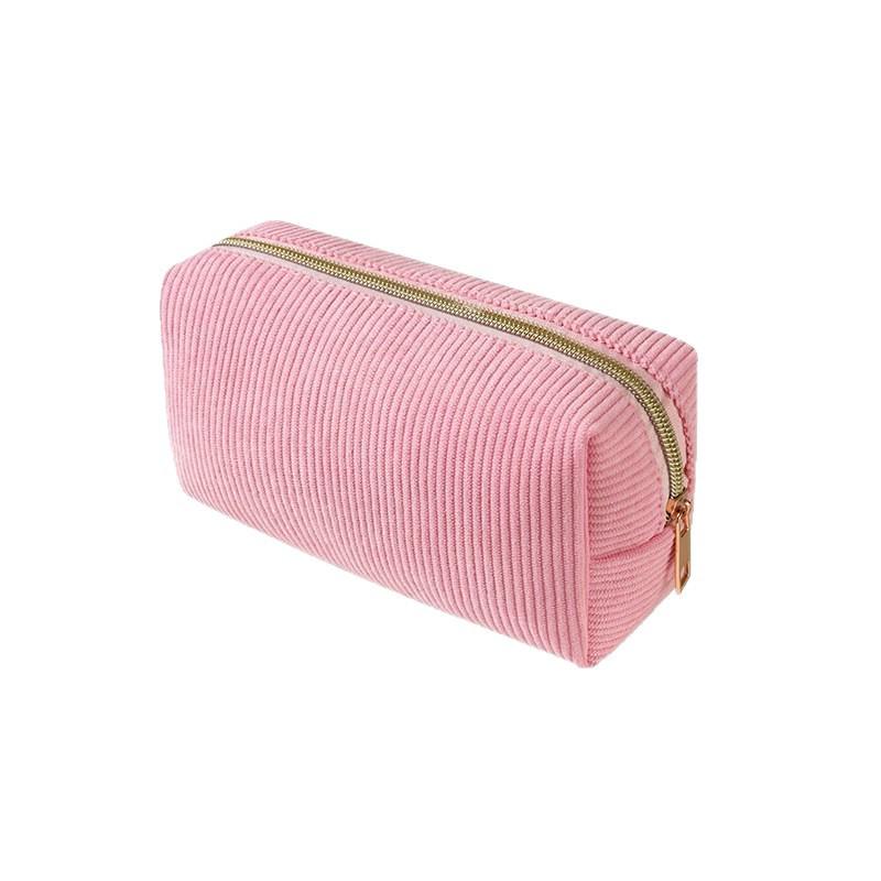 Korean Style Corduroy Pencil Case for Women, Large Capacity, High-Value Appearance, Versatile for Stationery or Makeup Brushes