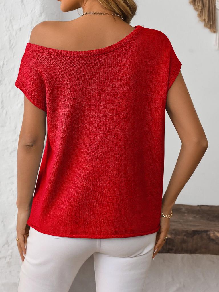 2025 New Collection! Women's Y2K - Inspired Summer Knitted Pullover Sweater Top, Blending Retro Charm with Modern Style
