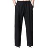 Nine-point wide-leg trend drooping feeling casual straight ice pants, west pants men's 2025 summer thin sports trousers