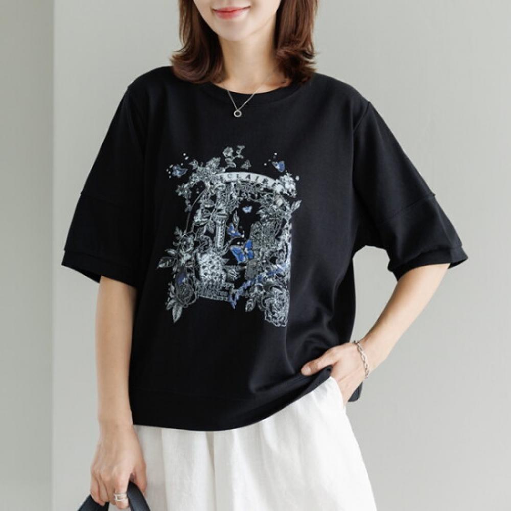 Dedra Melion PrinTing T shirT Tbe3321