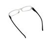Bayline Reading Glasses White Bicolor Square Unisex 892 Black x [Bayline] (Prescription Glasses) (+2.0, White)