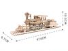 Wooden 3D Puzzle Steam Locomotive Train Model Kit with Rails, Handmade Assembly Kit, 47.6 x 7 x 10.5cm