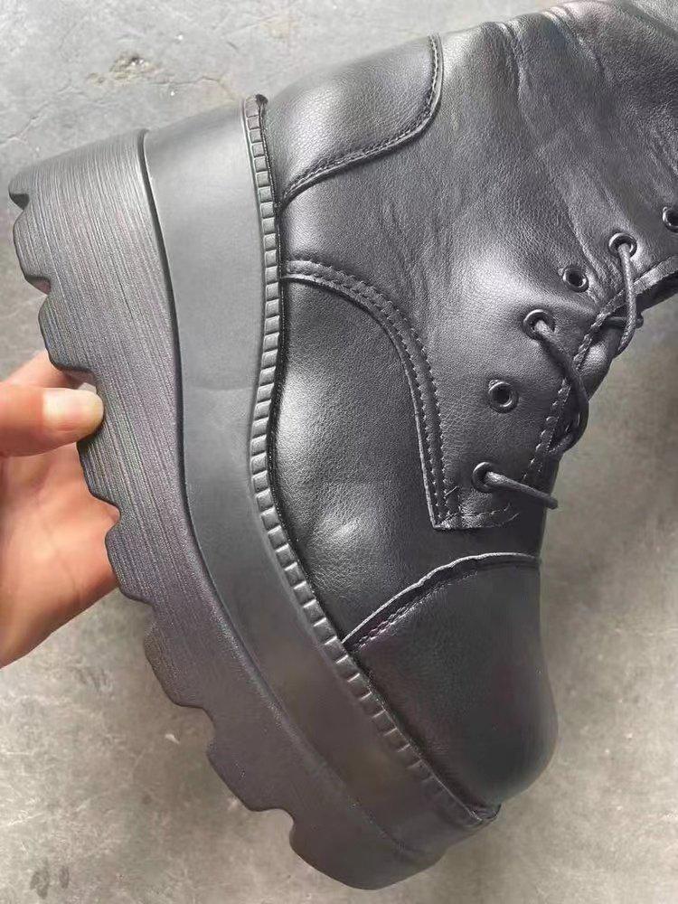 Plus Size Chunky Platform High Heel Buckle Ankle Boots, European & American Style, 2020 Autumn/Winter Collection