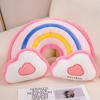 Starry Sky Plush Cushion Pillow Cloud Rainbow Heart Print Home Gifts Decoration