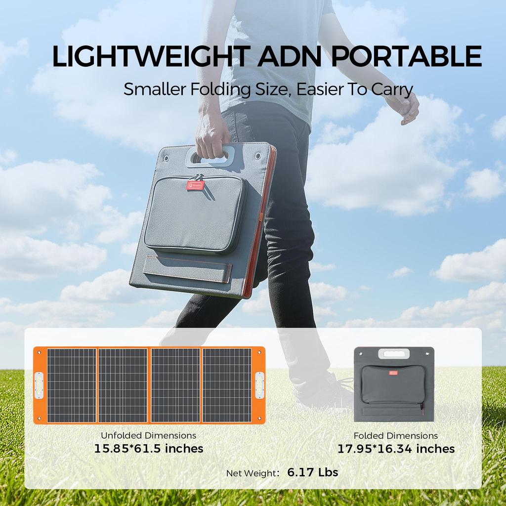 Flashfish P66+TSP100 Portable Power Station 300W Output Power 7 Outputs 3 Ways To Recharge 6-layer Protection