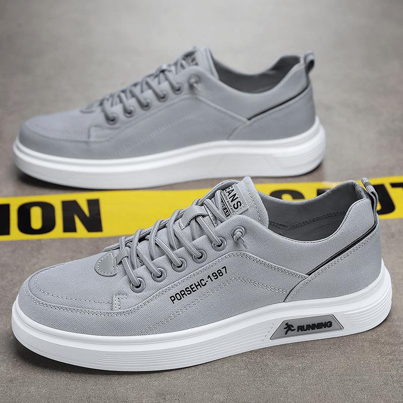 

Парусиновые туфли мужские повседневные модные туфли студенческие подростковые 2024 новые весенние трендовые мужские туфли дышащие тканевые туфли мужские 39