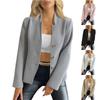 Women's Fashionable Solid Color Long Sleeved Casual Button Cardigan Jacket