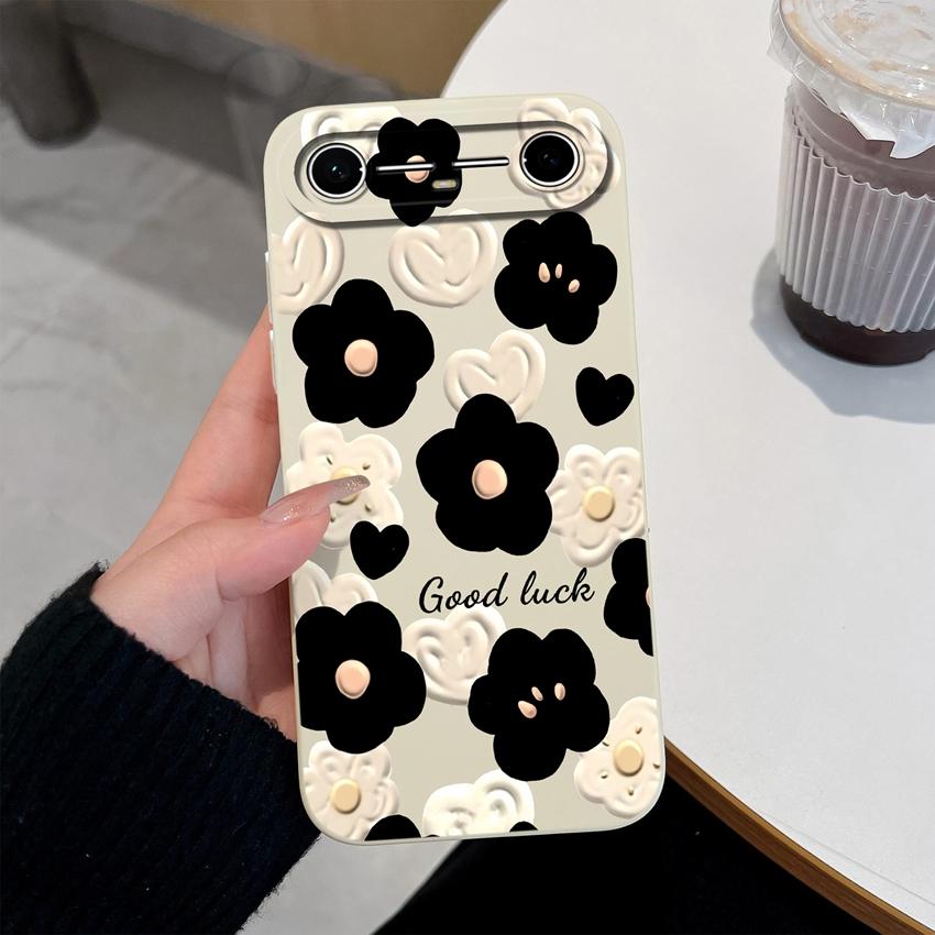 Voor Tecno Pova Slim / Spark Slim Telefoonhoes Olieverf Hart Liefde Mat Siliconen Hoesje Voor Tecno SparkSlim / PovaSlim Behuizing