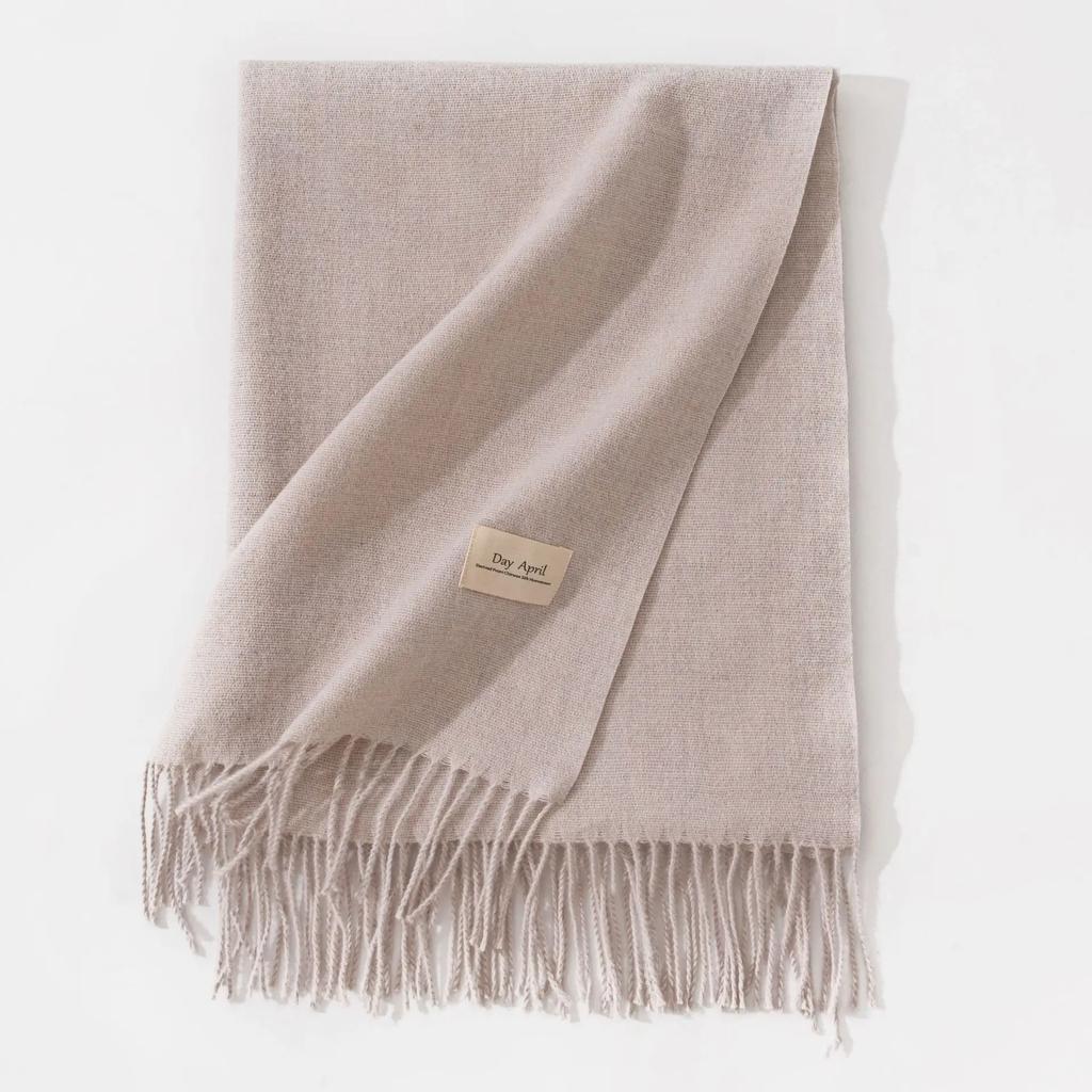Winter Cashmere Scarves Women Warm Shawls Wraps Solid Colors Neckerchief Men Scarf Fashion Hijab Stoles Pashmina With Tassels