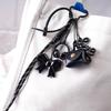 Exquisite Woven Maillard Bow Rope Pendant Earphone Gifts Mini Bow Faux Leather Bag Accessories for Women