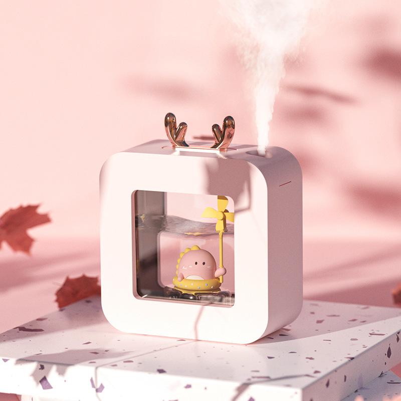 450ml Luchtbevochtiger Draagbare Aroma Olie Diffuser Usb Led Licht Aromatherapie Draadloze Adroable Leuke Huisdier Luchtbevochtiger Voor thuis