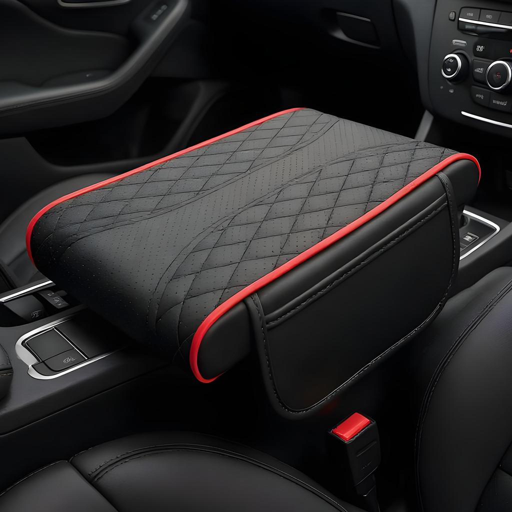Console Armrest Cover Breathable Soft Pad Auto Center Console Organizer For Automotive Interior Vehicle For Daily Commuting