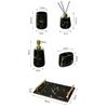 6-piece Bathroom Supplies Ceramic Marble Mug Emulsion Bottle Toothbrush Holder Storage Tray Bathroom Decoration Accessories